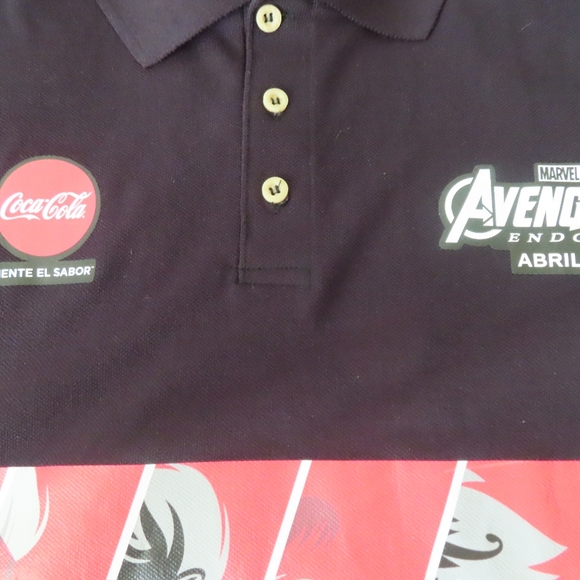 Marvel  Avengers End Game Movie Promo polo Black Rare portugal release - Picture 4 of 6